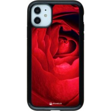 Coque iPhone 11 - Hybrid Armor noir Valentine 2022 Rose