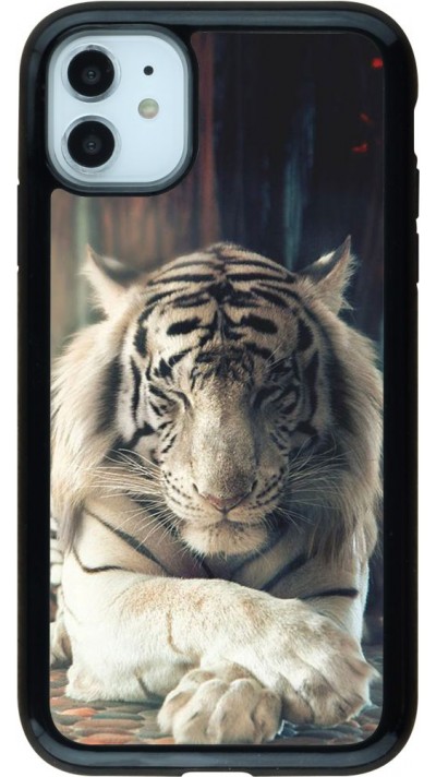 Coque iPhone 11 - Hybrid Armor noir Zen Tiger