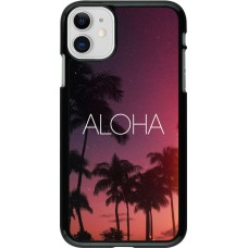 Coque iPhone 11 - Aloha Sunset Palms