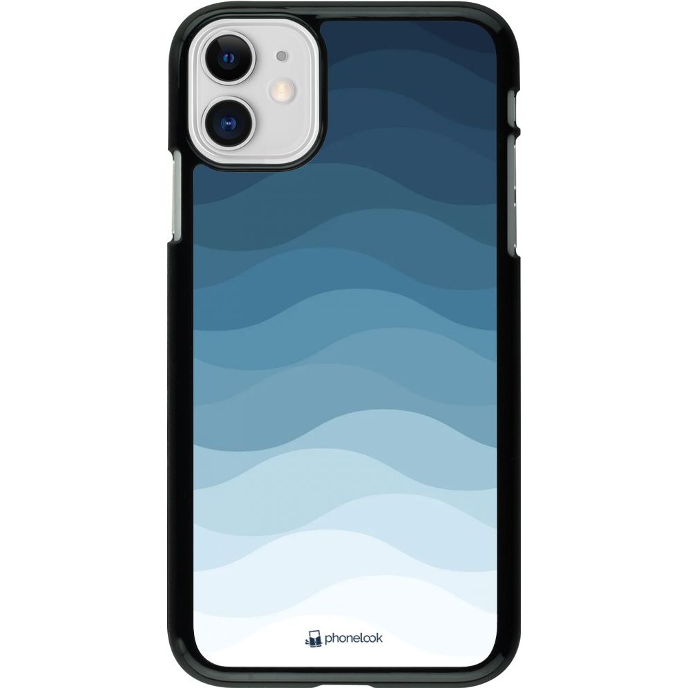 Coque iPhone 11 - Flat Blue Waves