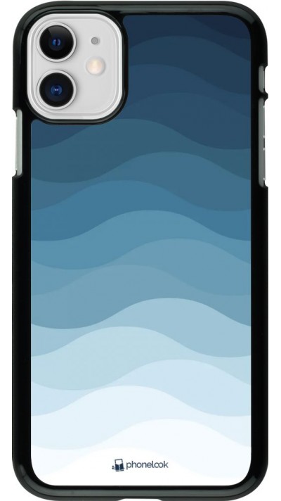Coque iPhone 11 - Flat Blue Waves