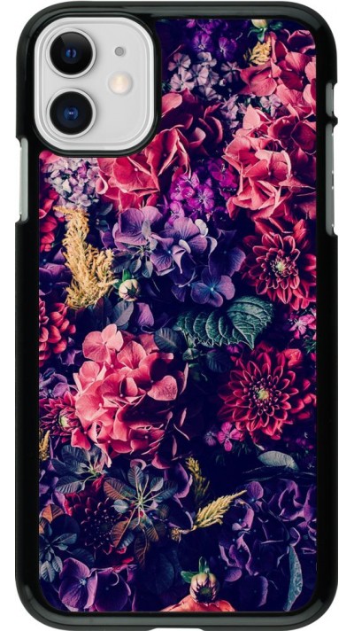 Coque iPhone 11 - Flowers Dark