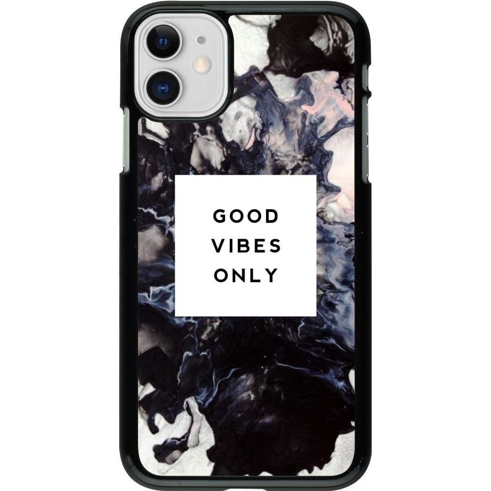 Hülle iPhone 11 - Marble Good Vibes Only