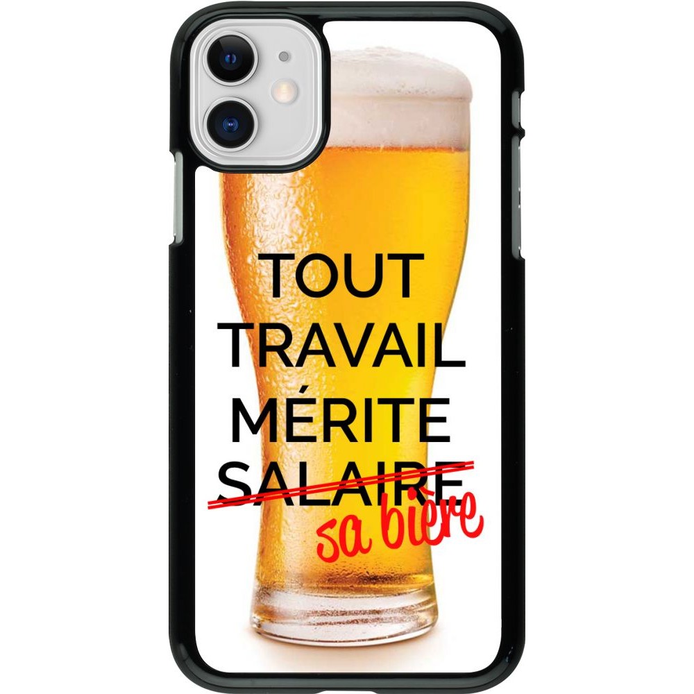 Coque iPhone 11 - Tout travail mérite sa bière