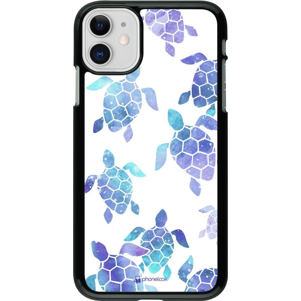 Coque iPhone 11 - Turtles pattern watercolor