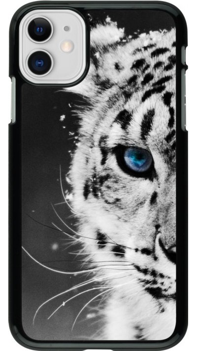 Coque iPhone 11 - White tiger blue eye