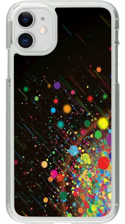 Coque iPhone 11 - Plastique transparent Abstract bubule lines
