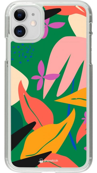 Coque iPhone 11 - Plastique transparent Abstract Jungle