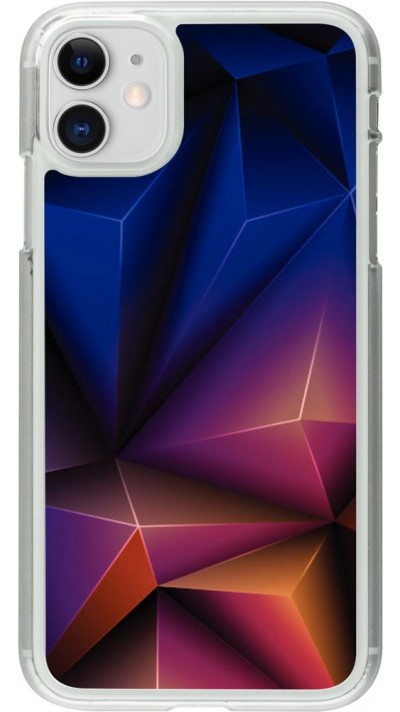 Coque iPhone 11 - Plastique transparent Abstract Triangles 