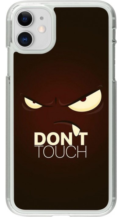 Coque iPhone 11 - Plastique transparent Angry Dont Touch