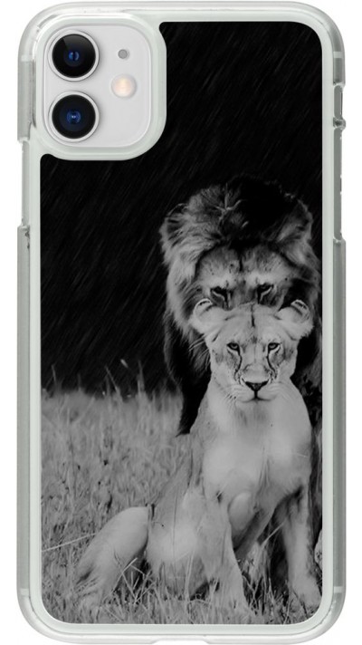 Coque iPhone 11 - Plastique transparent Angry lions