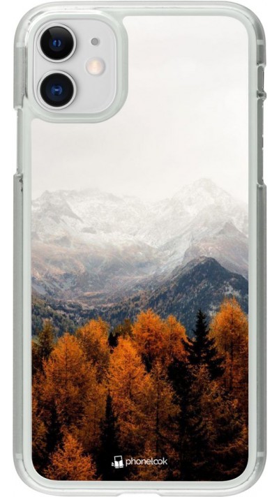 Coque iPhone 11 - Plastique transparent Autumn 21 Forest Mountain