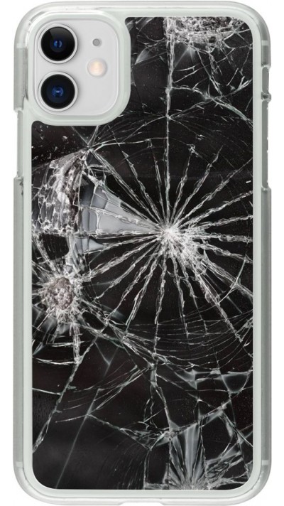 Coque iPhone 11 - Plastique transparent Broken Screen