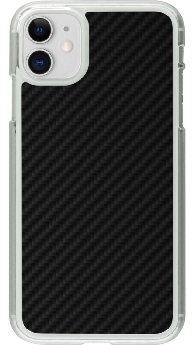 Coque iPhone 11 - Plastique transparent Carbon Basic