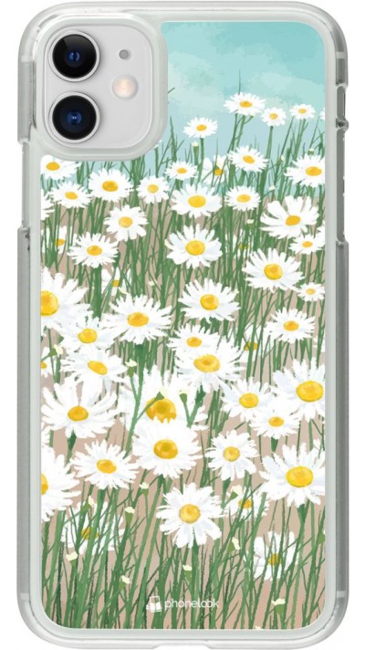 Coque iPhone 11 - Plastique transparent Flower Field Art