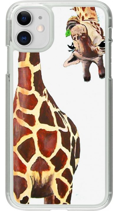 Coque iPhone 11 - Plastique transparent Giraffe Fit