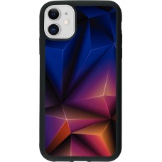 Hülle iPhone 11 - Silikon schwarz Abstract Triangles 