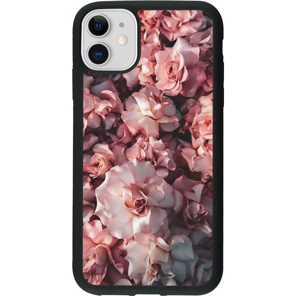 Coque iPhone 11 - Silicone rigide noir Beautiful Roses