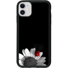 Coque iPhone 11 - Silicone rigide noir Black and white Cox