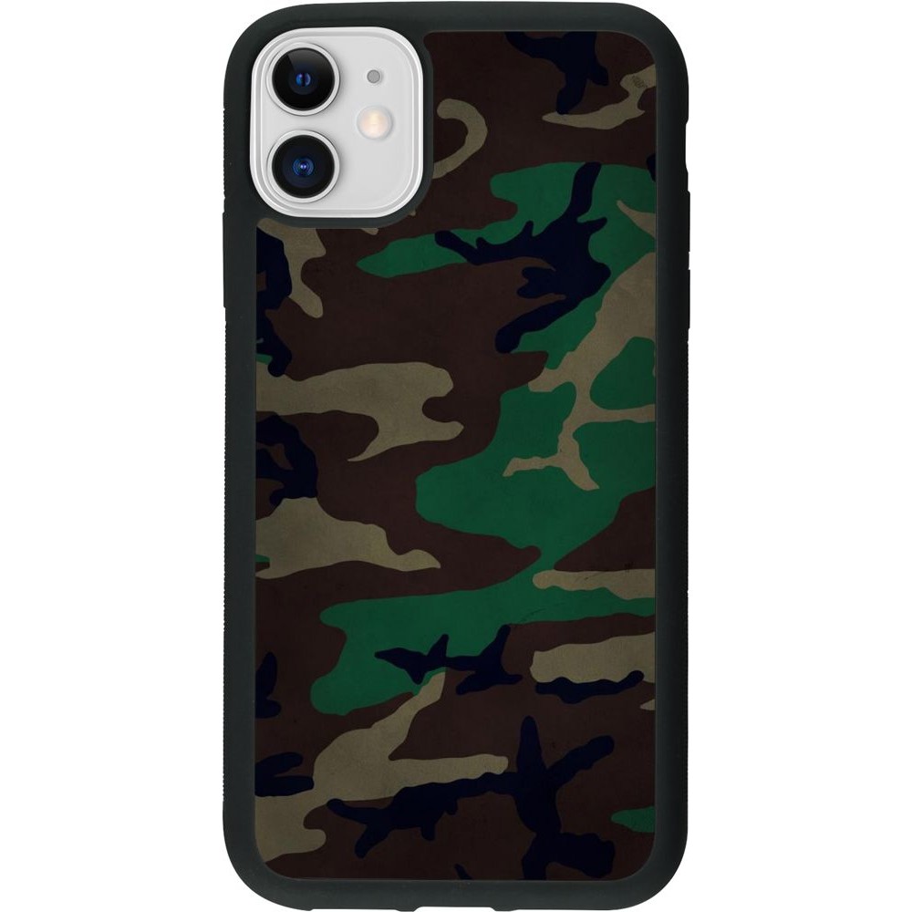 Coque iPhone 11 - Silicone rigide noir Camouflage 3