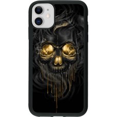Hülle iPhone 11 - Silikon schwarz Skull 02