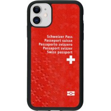 Hülle iPhone 11 - Silikon schwarz Swiss Passport