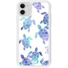 Hülle iPhone 11 - Silikon weiss Turtles pattern watercolor