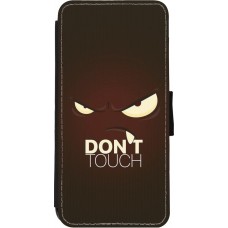 Coque iPhone 11 - Wallet noir Angry Dont Touch