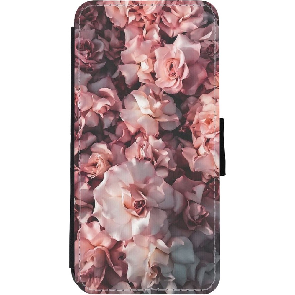 Coque iPhone 11 - Wallet noir Beautiful Roses