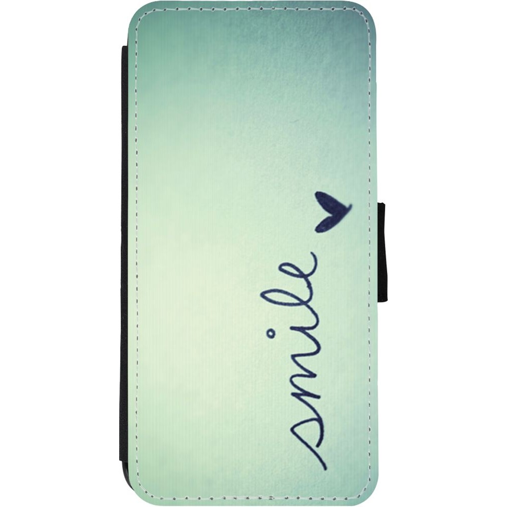 Hülle iPhone 11 - Wallet schwarz Smile