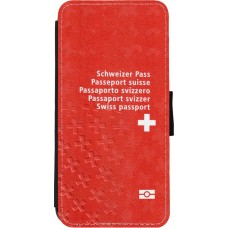 Coque iPhone 11 - Wallet noir Swiss Passport