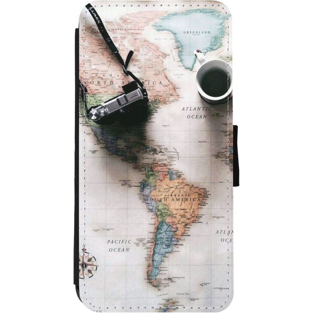 Coque iPhone 11 - Wallet noir Travel 01