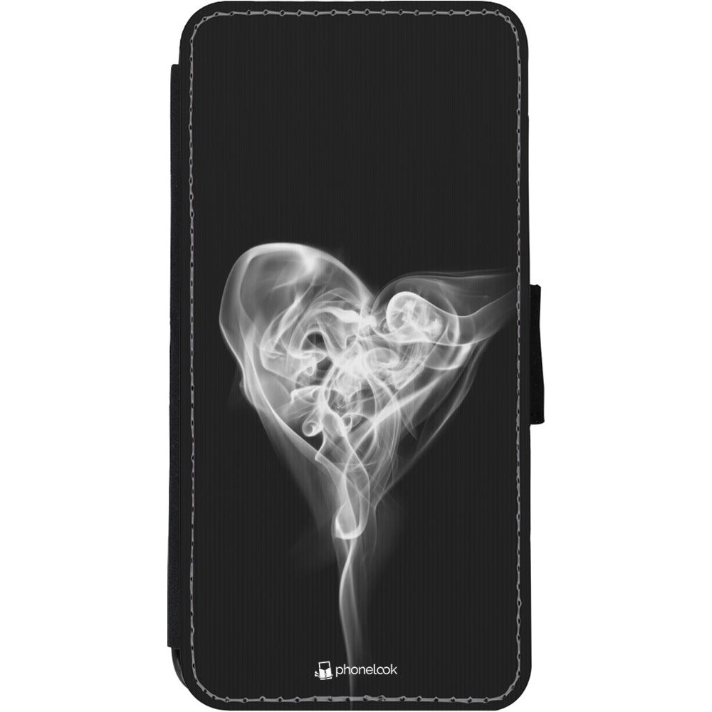 Coque iPhone 11 - Wallet noir Valentine 2022 Black Smoke