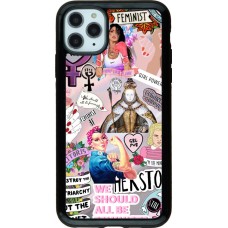 Coque iPhone 11 Pro Max - Hybrid Armor noir Girl Power Collage
