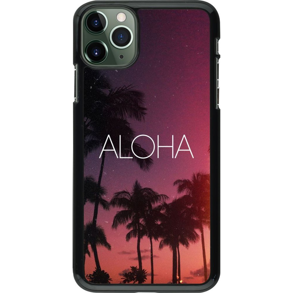 Coque iPhone 11 Pro Max - Aloha Sunset Palms