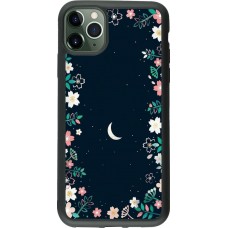 Hülle iPhone 11 Pro Max - Silikon schwarz Flowers space