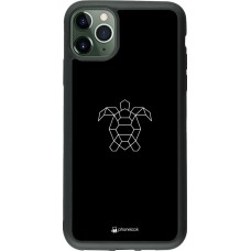 Hülle iPhone 11 Pro Max - Silikon schwarz Turtles lines on black
