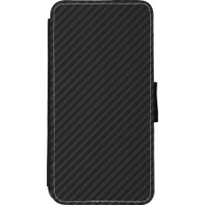 Hülle iPhone 11 Pro Max - Wallet schwarz Carbon Basic