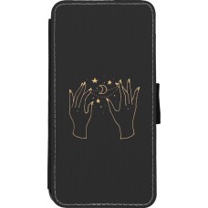 Hülle iPhone 11 Pro Max - Wallet schwarz Grey magic hands