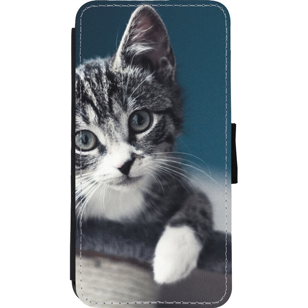 Coque iPhone 11 Pro Max - Wallet noir Meow 23