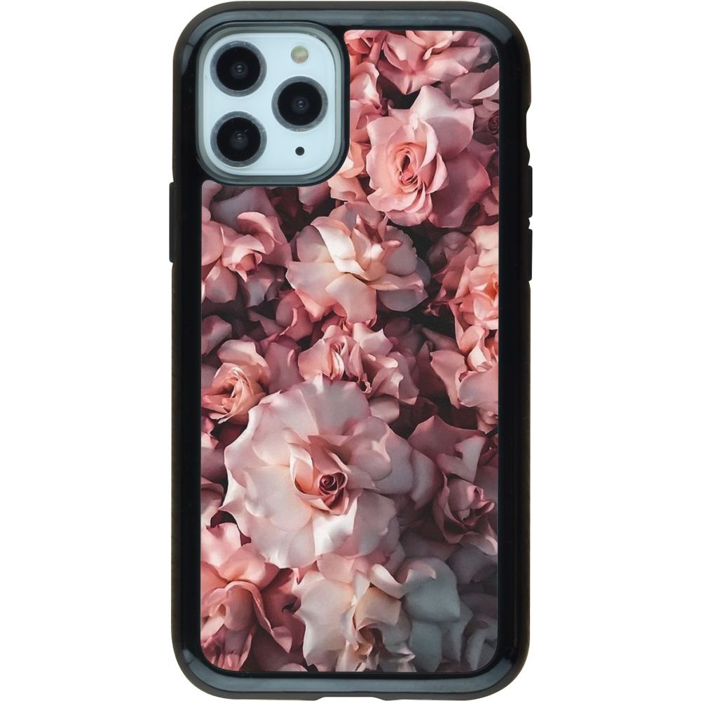 Coque iPhone 11 Pro - Hybrid Armor noir Beautiful Roses