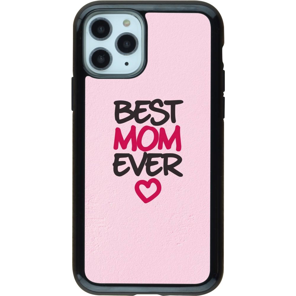 Coque iPhone 11 Pro - Hybrid Armor noir Best Mom Ever 2