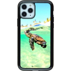 Coque iPhone 11 Pro - Hybrid Armor noir Turtle Underwater