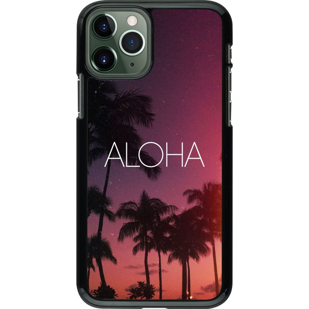 Coque iPhone 11 Pro - Aloha Sunset Palms