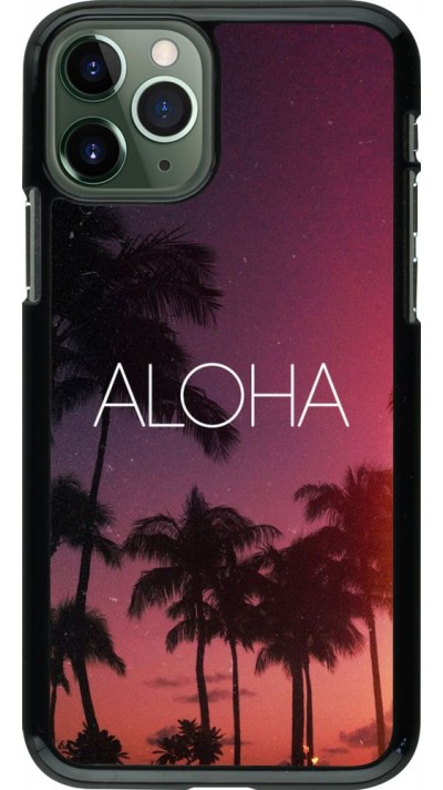 Coque iPhone 11 Pro - Aloha Sunset Palms