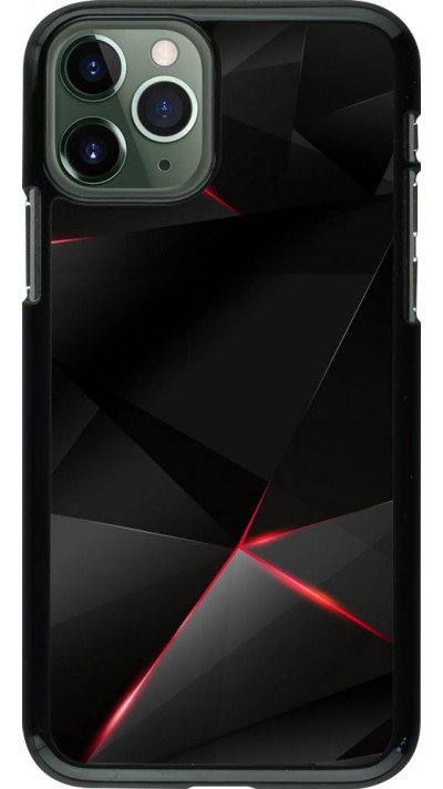 Coque iPhone 11 Pro - Black Red Lines