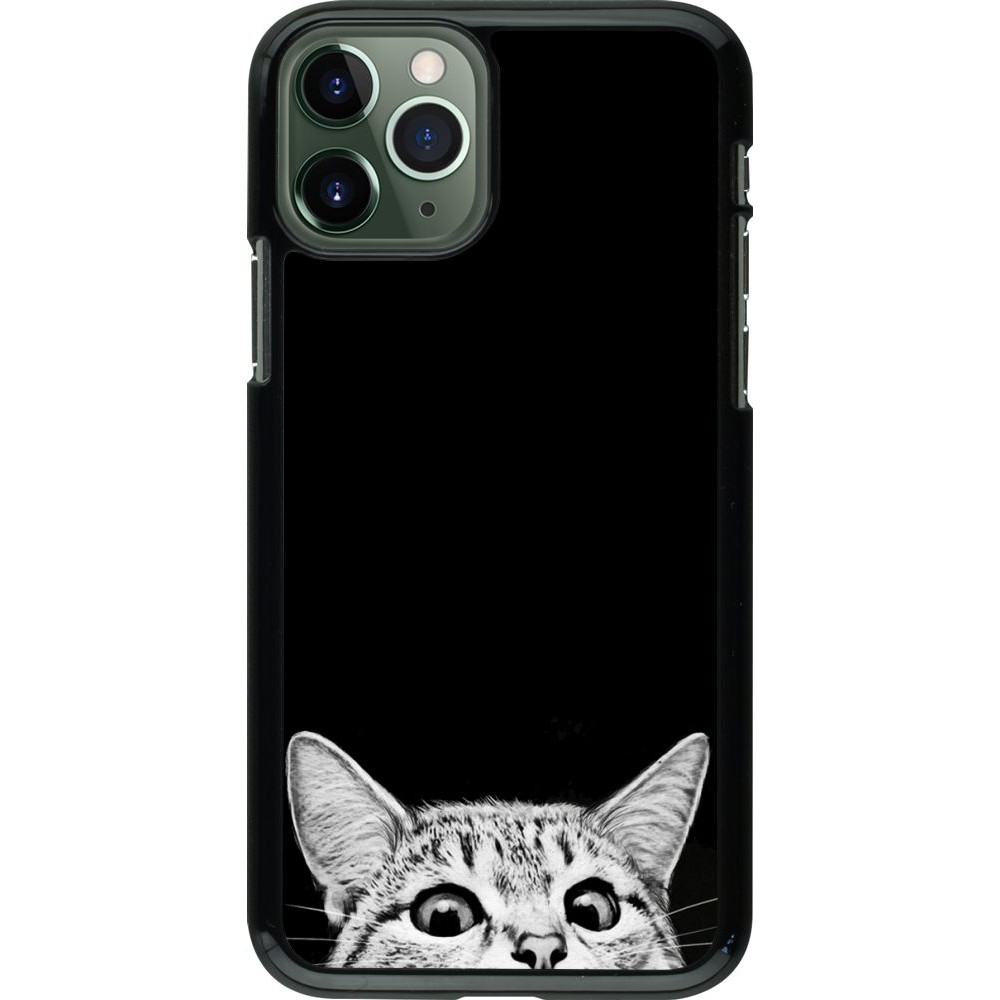 Hülle iPhone 11 Pro - Cat Looking Up Black