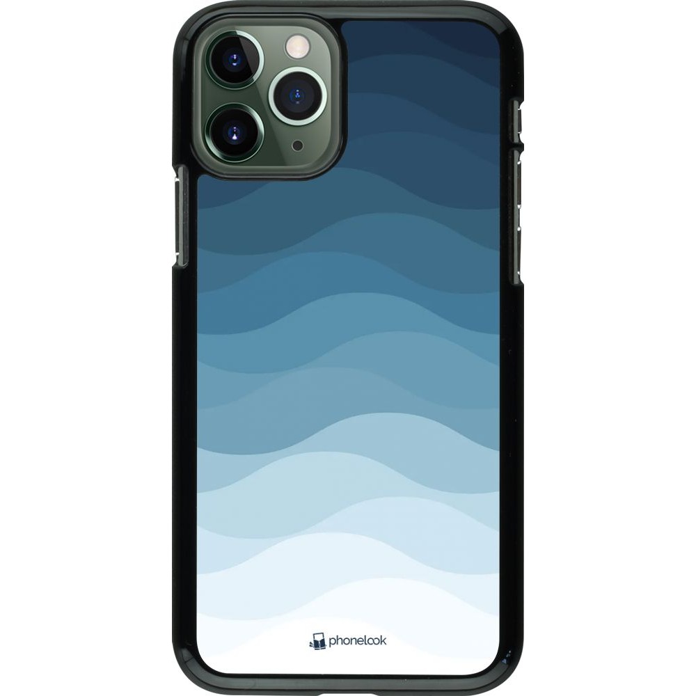 Coque iPhone 11 Pro - Flat Blue Waves