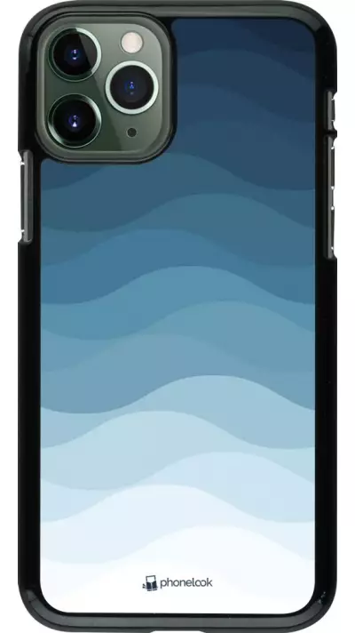 Coque iPhone 11 Pro - Flat Blue Waves