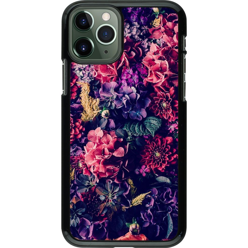 Coque iPhone 11 Pro - Flowers Dark